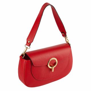 Geanta Venus,din piele 100% naturala rosie 8226