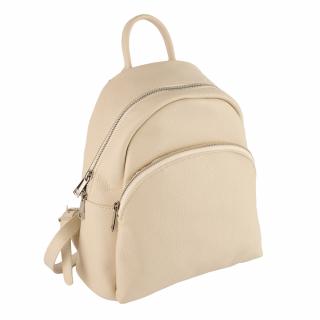 Rucsac Aida, din piele 100% naturala crem, 8114
