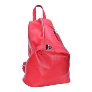 Rucsac Arabella, din piele 100% naturala rosu, 8161