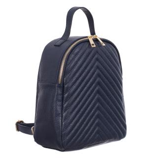 Rucsac Beatrice, bleumarin din piele cu striatii 8033