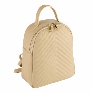 Rucsac Beatrice,crem din piele cu striatii 8033