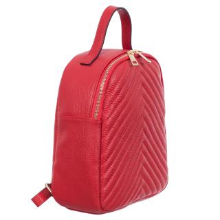 Rucsac Beatrice, rosu din piele cu striatii 8033