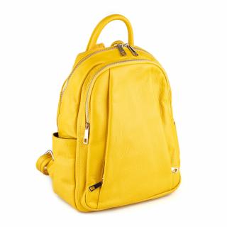 Rucsac Chelsea, din piele 100% naturala galben, 8087