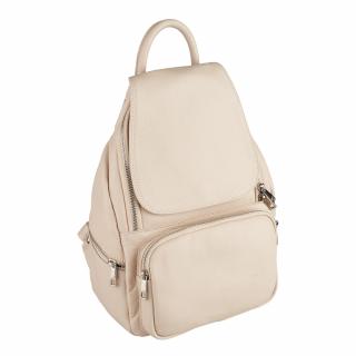 Rucsac Karmela, din piele 100% naturala crem 8193