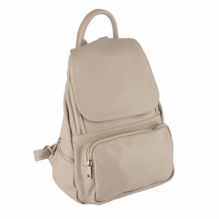 Rucsac Karmela, din piele 100% naturala gris deschis 8193
