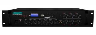 Amplificator 120W cu mixer DSPPA MP310U, 6 zone, USB SD Tuner, 4Mic si 3AUX, 100V  4-16 Ohmi