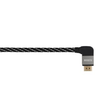 Cablu HDMI Avinity HDMI tata - HDMI tata, unghi 90 grade, conectori auriti, Ethernet