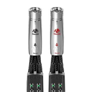 Cablu interconect XLR AudioQuest DRAGON, Level 7 noise Dissipation with Graphene, Solid PSS+, DBS X Level