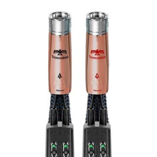 Cablu interconect XLR AudioQuest Thunderbird, Level 6 noise Dissipation with Graphene, Solid PSC+, Dual DBS X Level