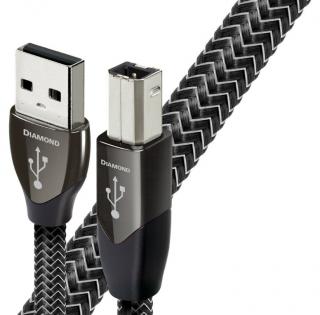 Cablu USB A-B AudioQuest Diamond, DBS Black, Solid 100% Silver