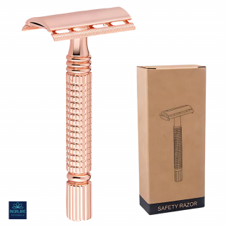 Aparat de ras clasic Safety Razor, F22, Rose Gold