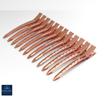 Set de 12 clame de par pentru coafura, rose gold