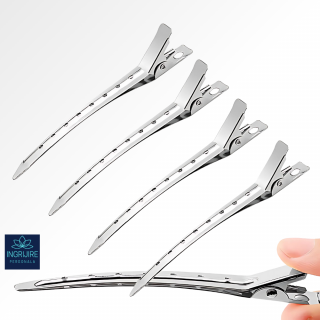 Set de 12 clame de par pentru coafura, silver