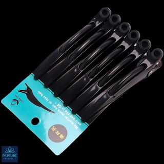 Set de 6 clame de par pentru coafura, Negru