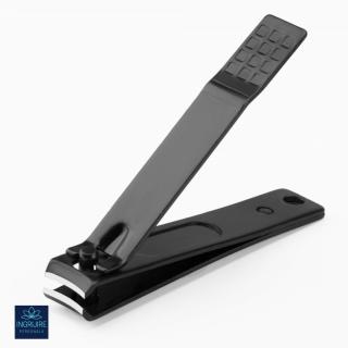 Unghiera pentru unghii dure manichiurapedichiura - Otel inoxidabil - matte black - 8 cm