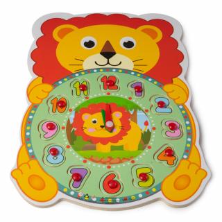 Ceas din Lemn tip Puzzle - Leu - RESIGILAT
