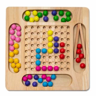 Joc din Lemn de Indemanare si Sortare Culori  Rainbow Ball   Montessori