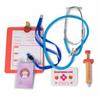 Mini Set de Joaca cu Accesorii din Lemn - Micul Doctor