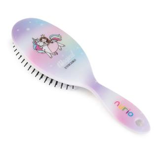 Perie de Par pentru Copii Unicorn Roz Mov 22 cm - Nurio