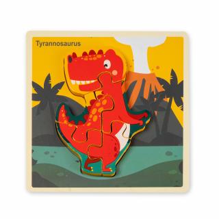 Puzzle 3D din lemn - dinozaur Montessori