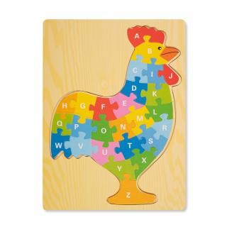 Puzzle din Lemn cu Litere Cocos Montessori