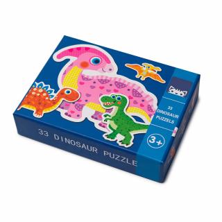 Puzzle din Lemn in Cutie - Dinozauri - Nurio