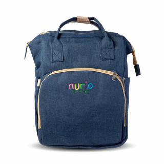 Rucsac Multifunctional pentru Scutece Bebelusi cu Patut Pliabil - Albastru - Nurio