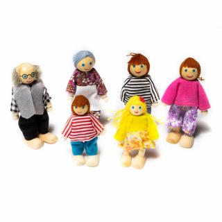 Set Figurine din Lemn - Familia