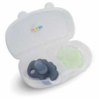 Set Suzete Ortodontice din Silicon - Nurio, Verde si Gri