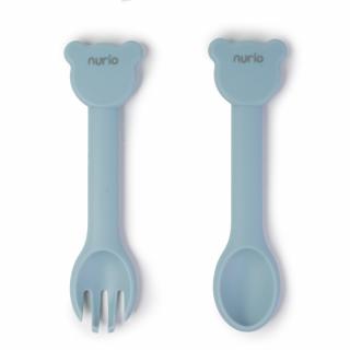 Set Tacamuri pentru Bebelusi Silicon Albastru - Ursulet - Nurio