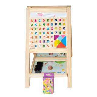 Tabla Magnetica Multifunctionala din Lemn cu Abac si Accesorii Montessori