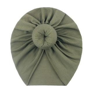 Turban pentru Fetite cu Coc - Kaki