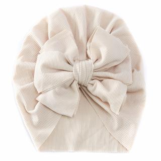 Turban pentru Fetite cu Fundita - Crem