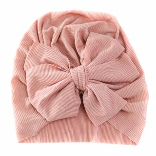 Turban pentru Fetite cu Fundita - Roz Pudra