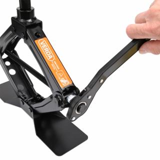 Cric auto Verda Cric foarfeca 2t 104 - 425 mm cu clichet, coloana de otel si suport de cauciuc SN4568