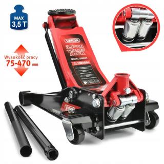Cric hidraulic 3.5  tone cu 2 pistoane, profil mic  ridicare rapida SN8035