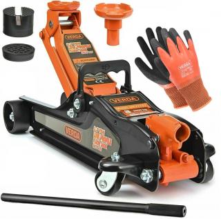 Cric Hidraulic Profil Redus VERDA 2.5T - Ridicare Sigura si Eficienta, Extensie + Cauciuc MF77107