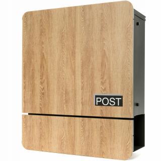 Cutie postala corespondenta capac imitatie lemn din otel galvanizat, vopsit cu pulbere  SN3639