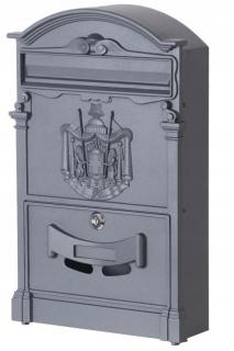 Cutie postala culoare antracit  din otel si aluminiu Stil retro european SN3663-5