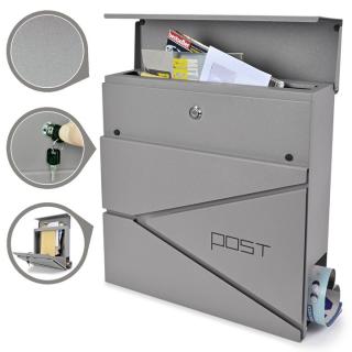 Cutie postala pentru corespondenta culoare argintiu aluminiu SN3693-4