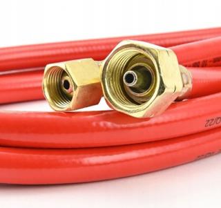 Furtun de gaz propan-butan pentru arzator de 5 m lungime GW 3 8   si W21.8mm capete sertizate  SN0283-W