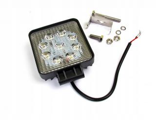 Lampa de lucru proiector 9 LED 27W 12-24V  IP67       GROSIME CARCASA 40mm