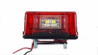 Lampa led pentru numar 12 24V rosie pentru remorca masina