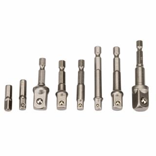 Set de 8 adaptoare chei tubulare 1 4   , 3 8  , 1 2    11702