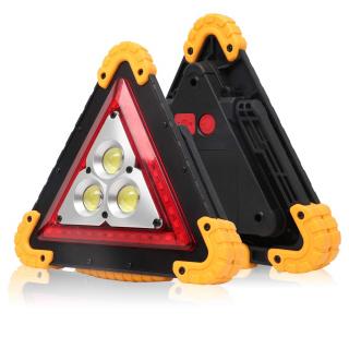 Triunghi reflectorizant, lampa multifunctionala cu 3 faze LED de iluminare cu incarcare solara sau prin USB,