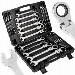 Trusa chei combinate  fixa inelara cu clichet 6-32mm