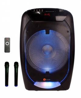 Boxa activa portabila N-Gear The Flash 1510, 500 W, difuzor 38cm, USB, MP3, Bluetooth, 2 microfoane wireless