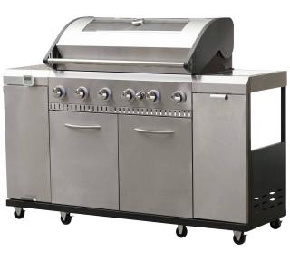 Bucatarie pe gaz Grill Chef Landmann 12120, 6+1 arzatoare inox