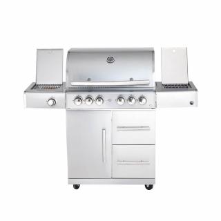 Gratar pe gaz din inox ALL GRILL Top-Line Chef L 500904-S24, cu 4.2 arzatoare si sertare de depozitare