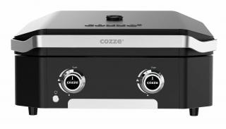 Gratar pe gaz tip plancha cu 2 arzatoare si capac Cozze 600 5 kW 90514